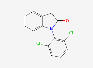 Two-dimensional chemical structure of Diclofenac EP Impurity A, CAS 15362-40-0