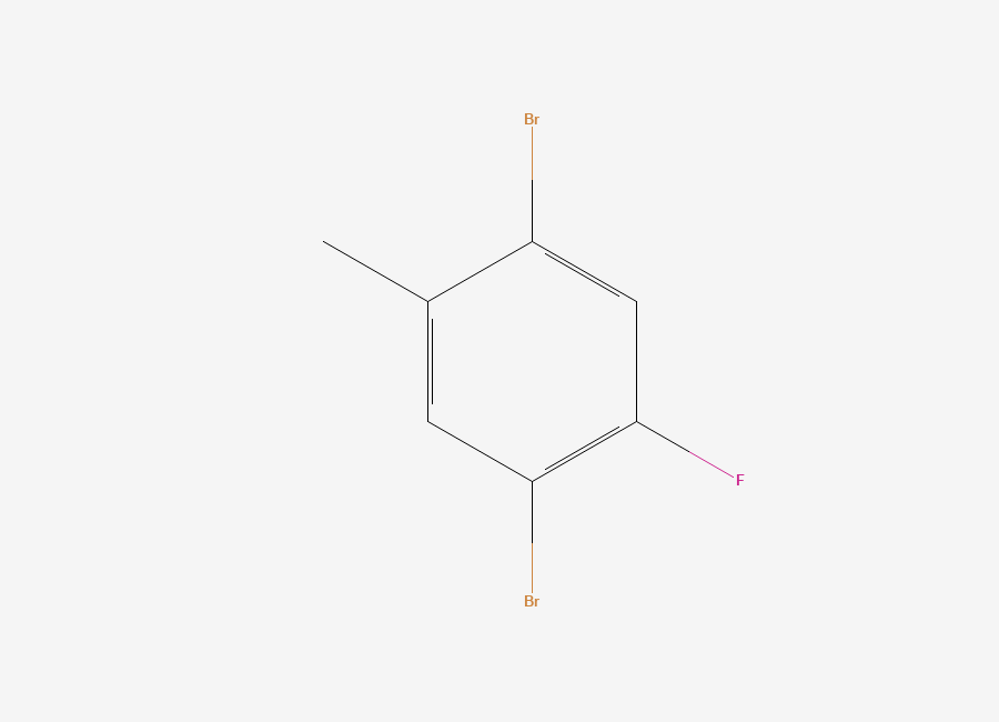 Two-dimensional chemical structure of 2,5-Dibromo-4-fluorotoluene