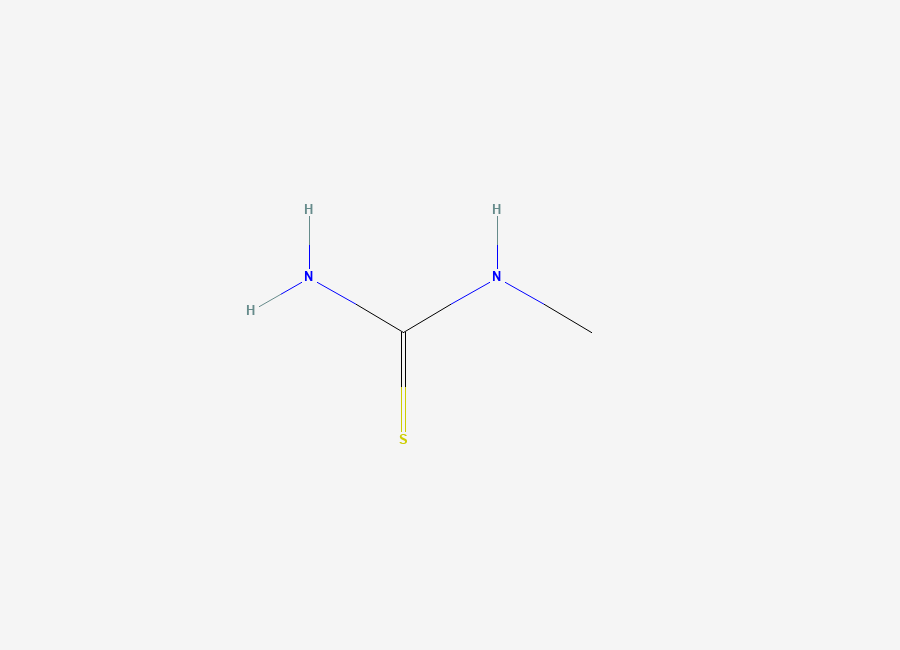 Two-dimensional chemical structure of Methylthiourea