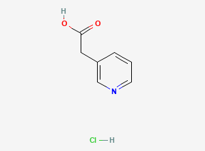 Two-dimensional chemical structure of Risedronate EP Impurity D/ 3-Pyridineacetic Acid/ Lioxone/ Lessterol (HCl salt), CAS 6419-36-9