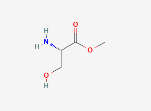 Two-dimensional chemical structure of (S)-methyl 2-amino-3-hydroxypropanoate