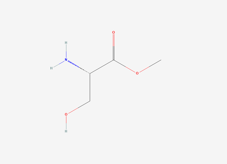 Two-dimensional chemical structure of (S)-methyl 2-amino-3-hydroxypropanoate