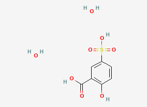 Two-dimensional chemical structure of 5-Sulphosalicylic Acid (Dihydrate), CAS 5965-83-3