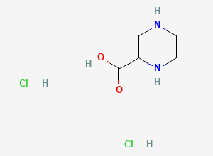 Two-dimensional chemical structure of Piperazine-2-carboxylic acid dihydrochloride