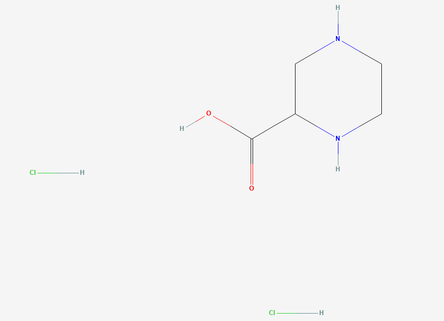 Two-dimensional chemical structure of Piperazine-2-carboxylic acid dihydrochloride