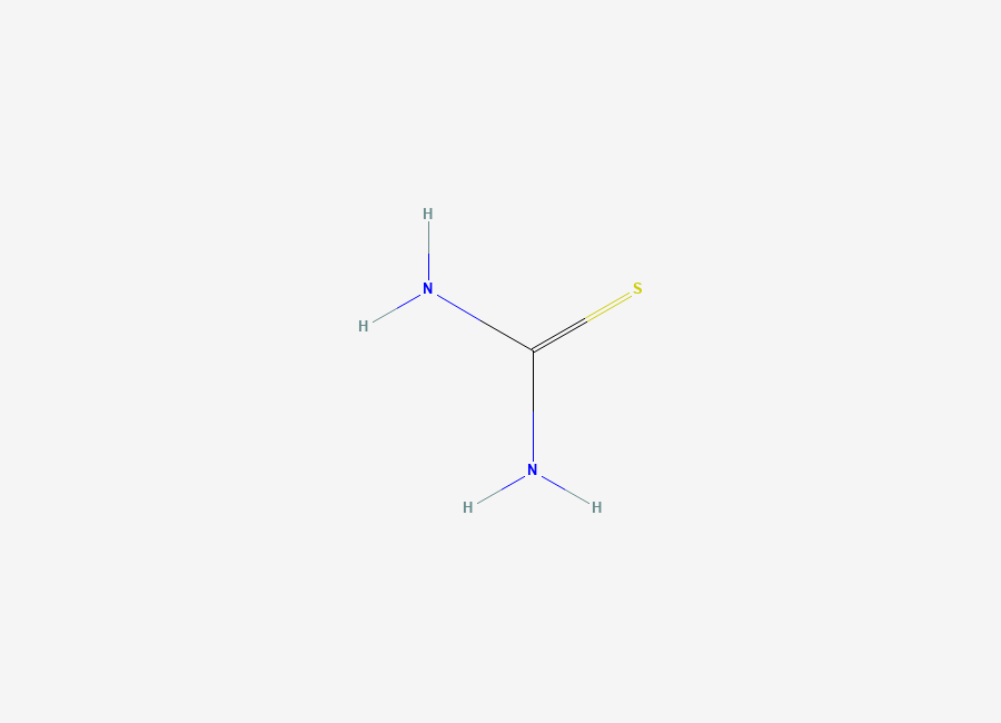 Two-dimensional chemical structure of Thiourea, CAS 62-56-6