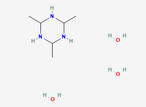 Two-dimensional chemical structure of Acetaldehyde Ammonia Trimer, CAS 58052-80-5
