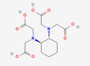 Two-dimensional chemical structure of trans-1,2-Diaminocyclohexane-N,N,N',N'-tetraacetic acid