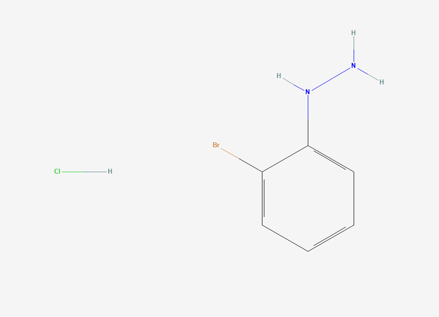Two-dimensional chemical structure of 2-Bromophenylhydrazine hydrochloride