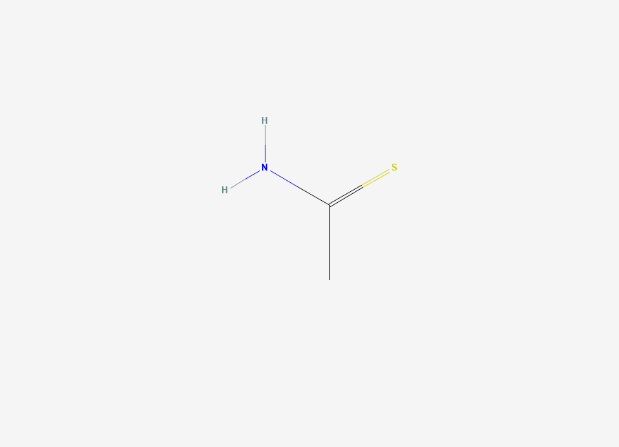 Two-dimensional chemical structure of Thioacetamide, CAS 62-55-5