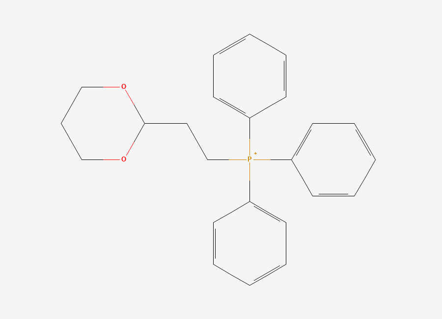 Two-dimensional chemical structure of 2-(1,3-Dioxan-2-yl)ethyl-triphenylphosphanium