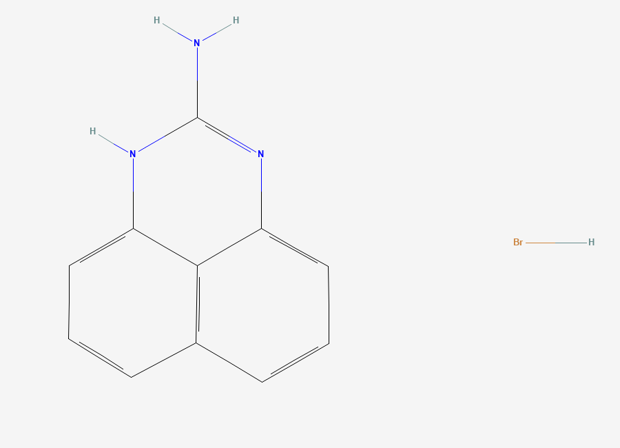Two-dimensional chemical structure of Pyrimidin-2-ylaminehydrobromide sesquihydrate