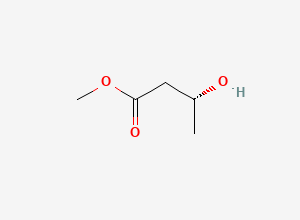 Two-dimensional chemical structure of Methyl 3-hydroxybutyrate, (R)-
