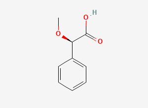 Two-dimensional chemical structure of (R)-(-)-alpha-methoxyphenylacetic acid