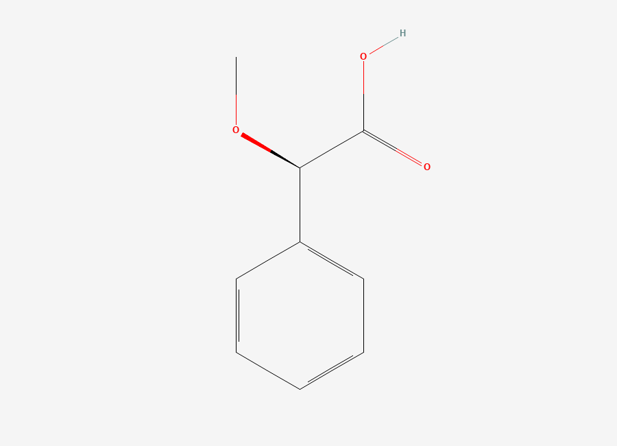 Two-dimensional chemical structure of (R)-(-)-alpha-methoxyphenylacetic acid