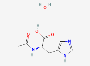 Two-dimensional chemical structure of N-acetylhistidine monohydrate