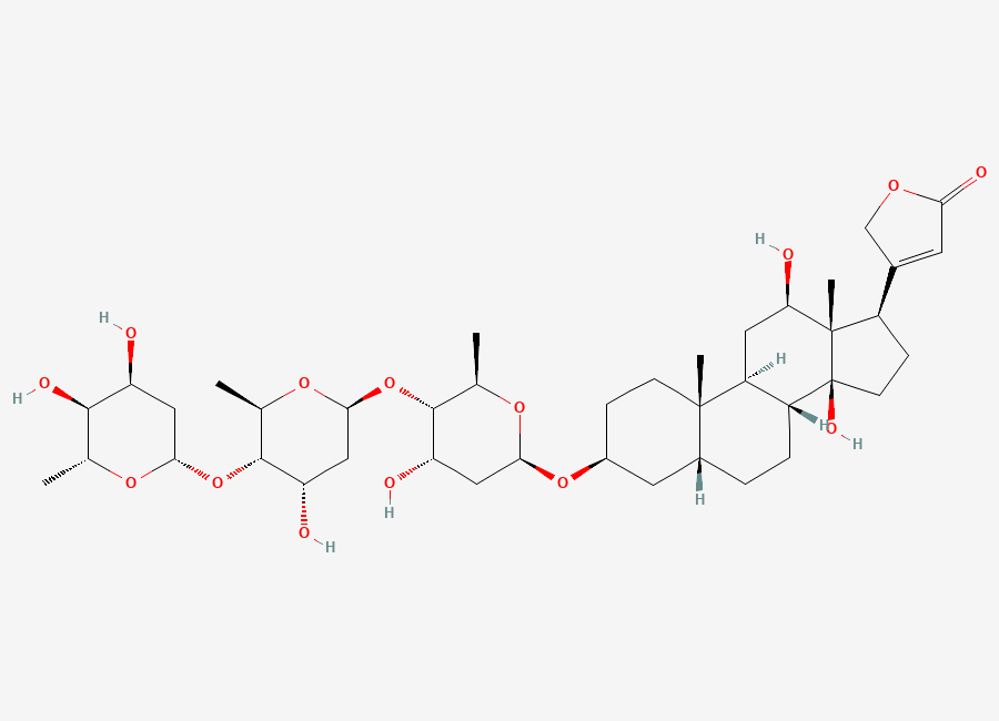 Two-dimensional chemical structure of Digoxin, CAS 20830-75-5
