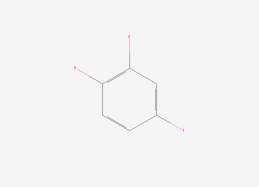 Two-dimensional chemical structure of 1,2-Difluoro-4-iodobenzene