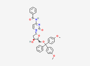 Two-dimensional chemical structure of N-Benzoyl-5'-O-(4,4'-dimethoxytrityl)-2'-deoxycytidine
