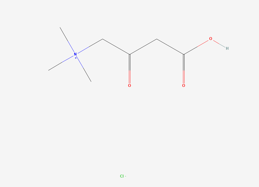 Two-dimensional chemical structure of (3-Carboxy-2-oxopropyl)trimethylammonium chloride