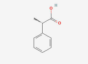 Two-dimensional chemical structure of 2-Phenylpropionic acid, (+)-