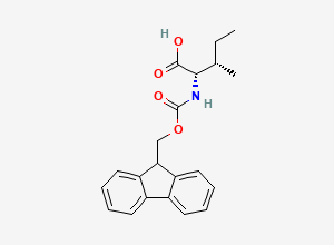 Two-dimensional chemical structure of N-Fmoc-L-isoleucine