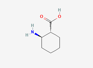 Two-dimensional chemical structure of trans-2-Aminocyclohexanecarboxylic acid