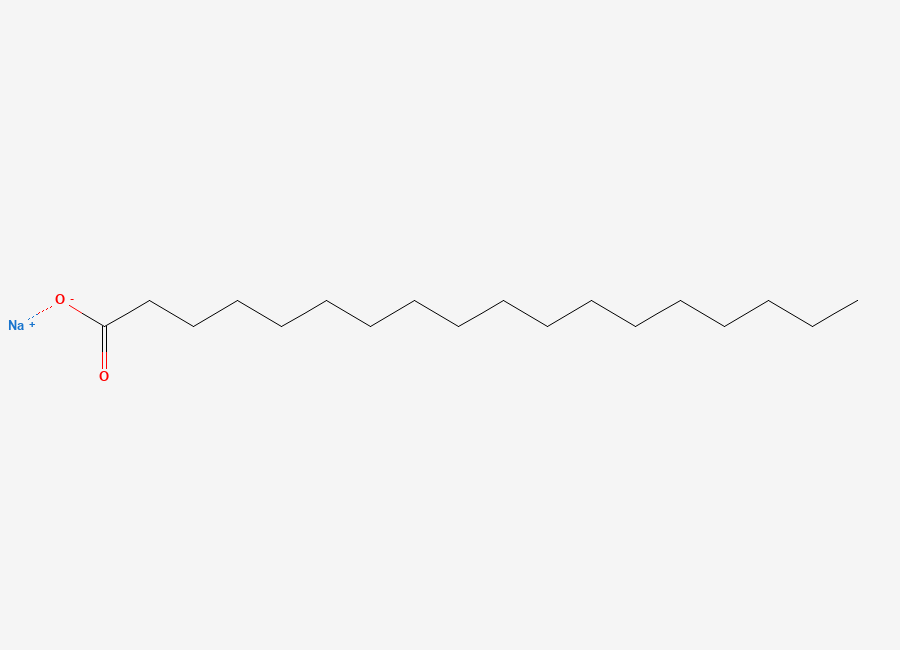 Two-dimensional chemical structure of Sodium Stearate