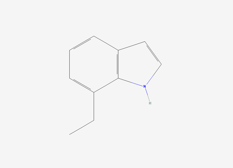 Two-dimensional chemical structure of 7-Ethylindole