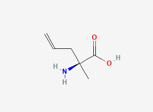 Two-dimensional chemical structure of (S)-2-Amino-2-Methyl-4-Pentenoic Acid