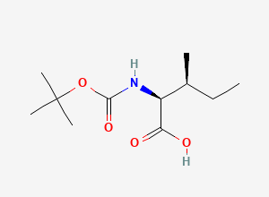 Two-dimensional chemical structure of tert-Butoxycarbonyl-L-isoleucine