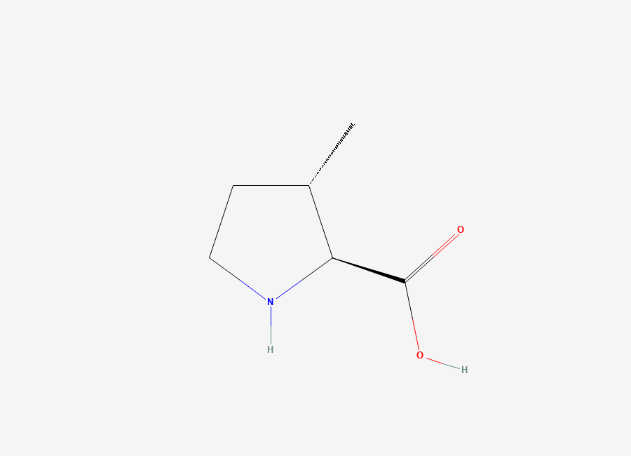 Two-dimensional chemical structure of (2S,3S)-3-methylpyrrolidine-2-carboxylic Acid