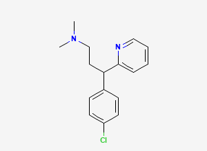 Two-dimensional chemical structure of Chlorpheniramine, CAS 132-22-9