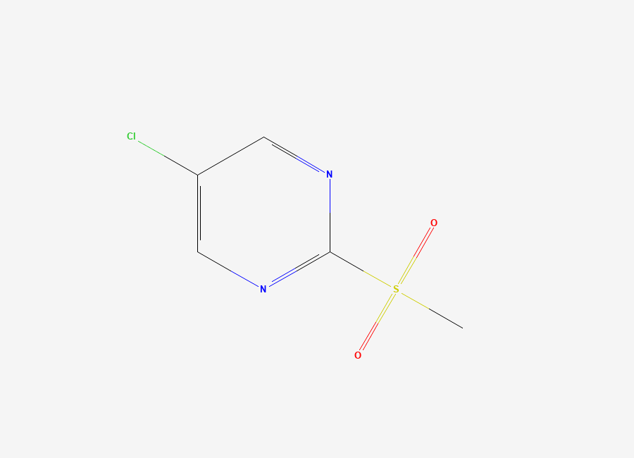 Two-dimensional chemical structure of 5-Chloro-2-methanesulfonylpyrimidine