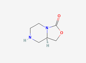 Two-dimensional chemical structure of (R)-Tetrahydro-1H-oxazolo[3,4-a]pyrazin-3(5H)-one