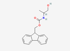 Two-dimensional chemical structure of (9H-Fluoren-9-yl)methyl (1-hydroxypropan-2-yl)carbamate