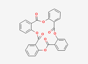Two-dimensional chemical structure of 6h,12h,18h,24h-Tetrabenzo[b,f,j,n][1,5,9,13]tetraoxacyclohexadecine-6,12,18,24-tetrone, CAS 6543-57-3