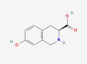 Two-dimensional chemical structure of (3S)-7-hydroxy-1,2,3,4-tetrahydroisoquinoline-3-carboxylic acid