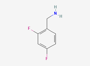 Two-dimensional chemical structure of 2,4-Difluorobenzylamine, CAS 72235-52-0