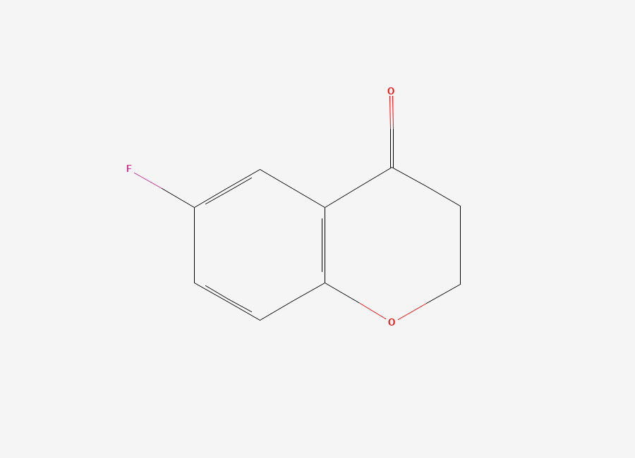 Two-dimensional chemical structure of 6-fluoro-2,3-dihydro-4H-1-benzopyran-4-one