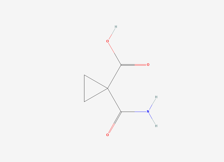 Two-dimensional chemical structure of 1-(Aminocarbonyl)-1-cyclopropanecarboxylic acid