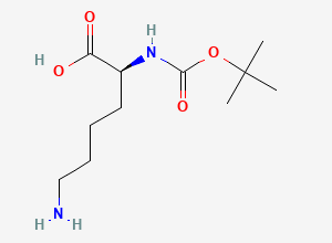 Two-dimensional chemical structure of epsilon-tert-Butyloxycarbonyl-lysine