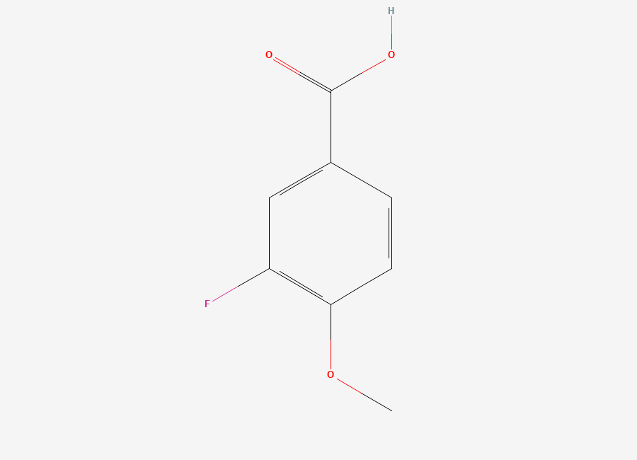 Two-dimensional chemical structure of 3-Fluoro-4-methoxybenzoic acid