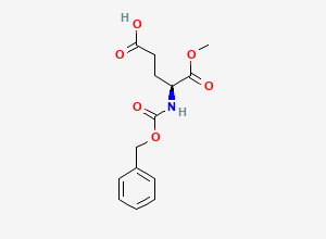 Two-dimensional chemical structure of (4S)-4-{[(benzyloxy)carbonyl]amino}-5-methoxy-5-oxopentanoic acid
