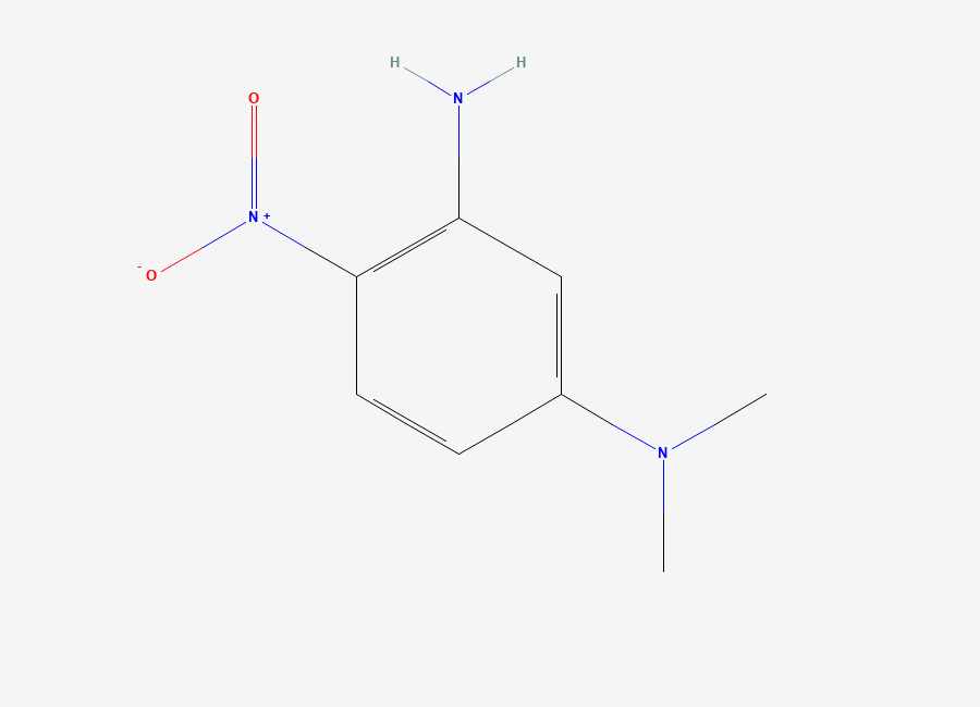 Two-dimensional chemical structure of 3-Amino-N,N-dimethyl-4-nitroaniline