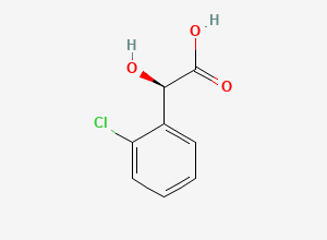 Two-dimensional chemical structure of (-)-2-Chloromandelic acid
