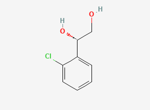 Two-dimensional chemical structure of (1S)-1-(2-chlorophenyl)ethane-1,2-diol
