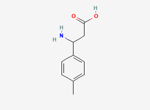 Two-dimensional chemical structure of 3-Amino-3-(4-methylphenyl)propanoic acid