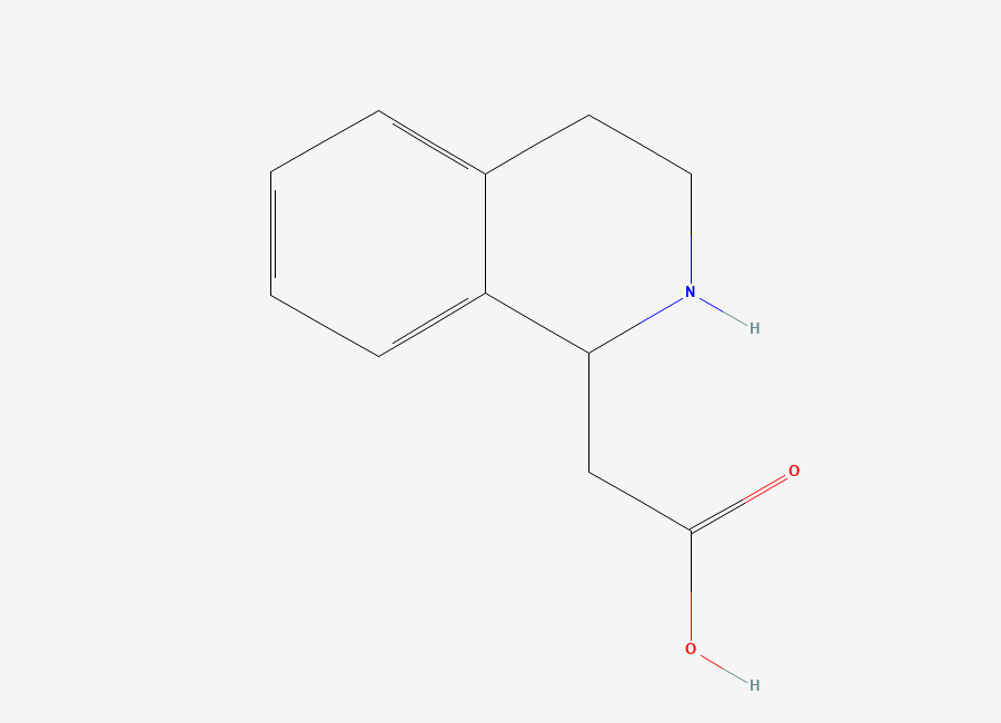 Two-dimensional chemical structure of (1,2,3,4-Tetrahydroisoquinolin-1-yl)acetic acid