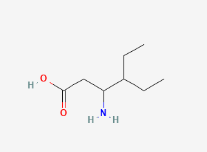 Two-dimensional chemical structure of 3-Amino-4-ethylhexanoic acid